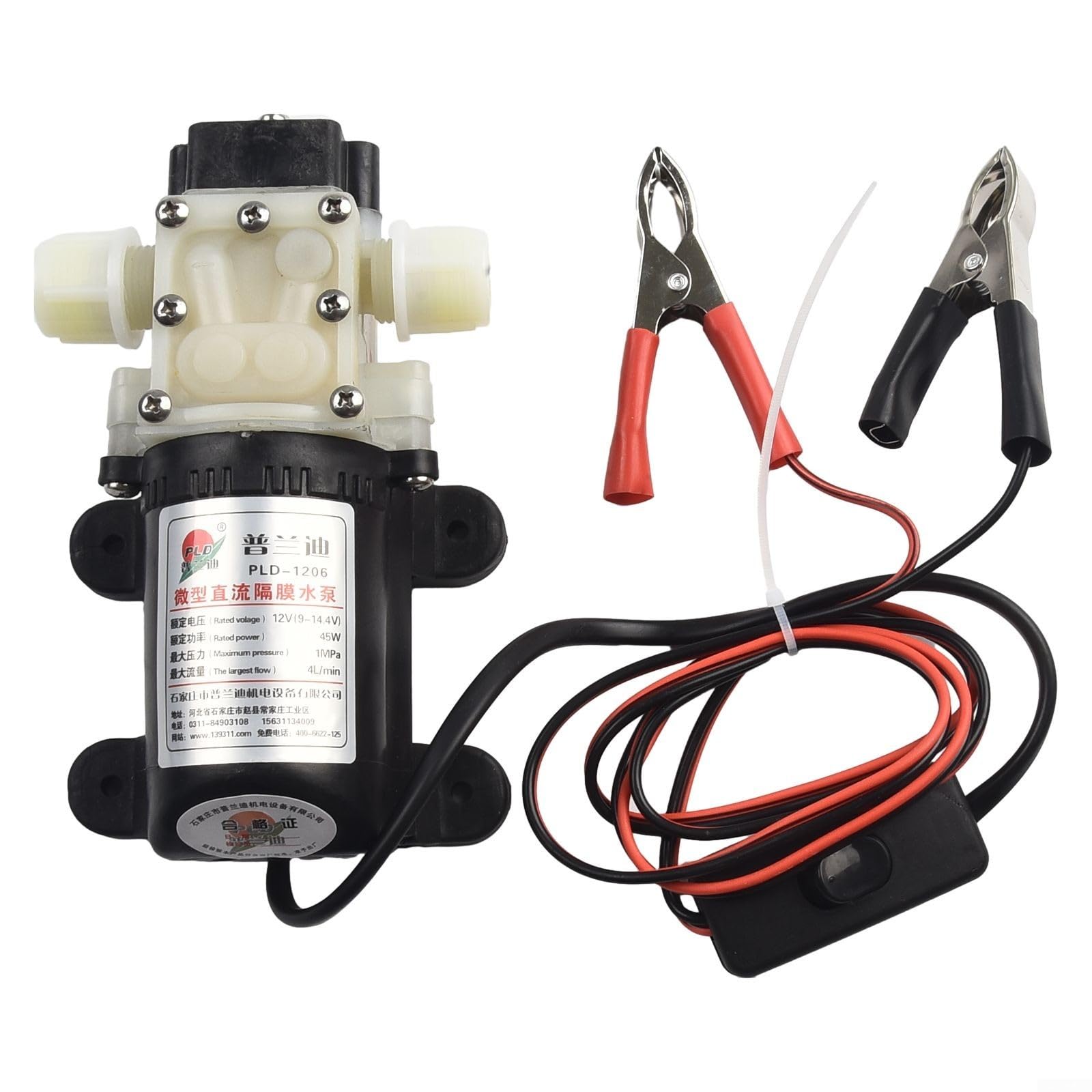 Pompa Gasolio 12V 45W Alta Portata per Travaso Olio Diesel Kerosene con per tubi Flessibili per Barca per camper