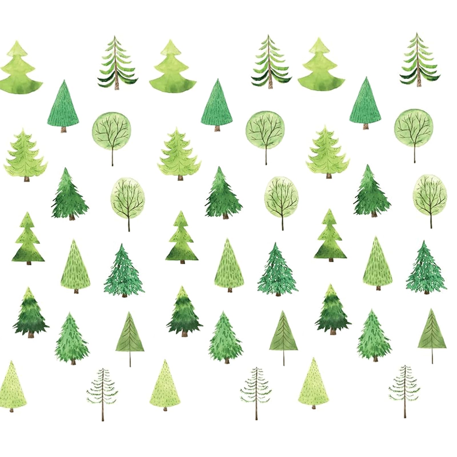225PCS Green Pine Tree Stickers, Forest Decor for Envelopes, Winter Christmas Tree Planners Stickers for DIY Craft Phone Case Scrapbooking Journal