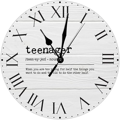 Miniatura 44 de Reloj de PVC con definición psicológica, reloj de pared grande con números romanos inspiración, refranes de inspiración de 12 pulgadas, significado