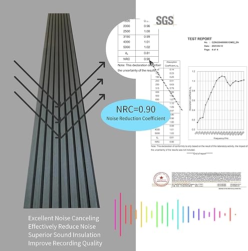 Miniatura 9 de 4 paneles acústicos de listones de madera 3D para decoración de paredes interiores, panel de madera estriada, tablero trasero de fieltro