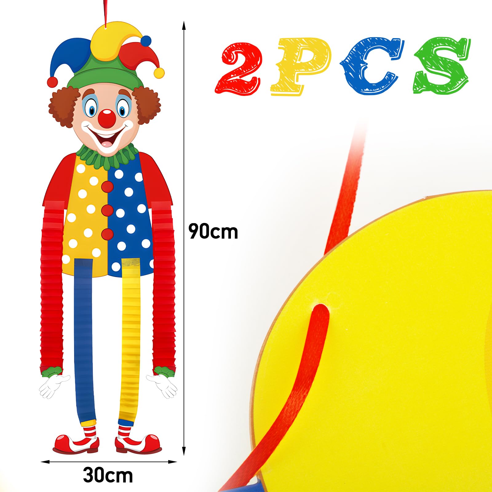 Beistle Zirkus-Clown Ausschnitte – 2 Stück, Je 76,2 Cm Hoch, Bunt, Für Mottoparty & Karneval