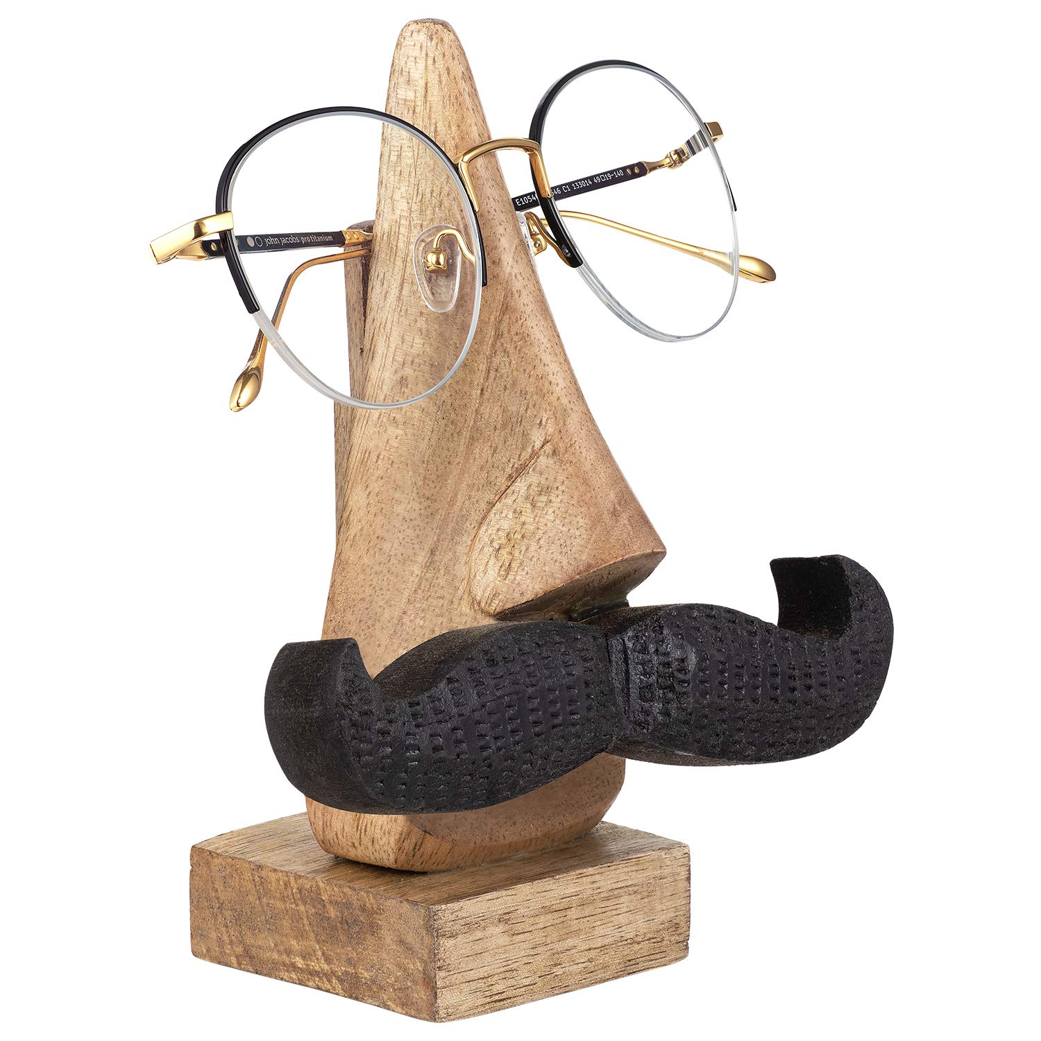 AheliAheli Wooden Hand Carved Spectacle Stand Eyeglass Sunglass Holder Display Stand Handmade Home Decorative