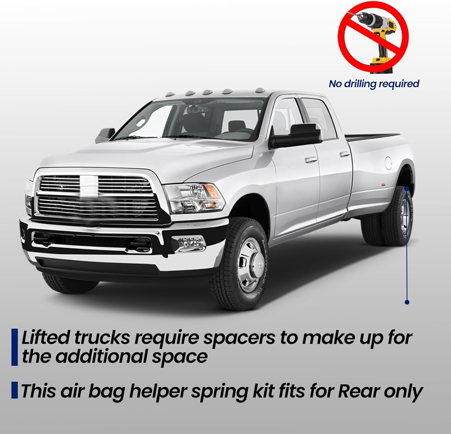 Rear Air Spring Bags Suspension Kit Compatible with 2002-2008 Do/dge Ram 1500 2WD/4WD OEM Replace W21-760-2286, W217602286, 2286 Air Helper Springs Kit