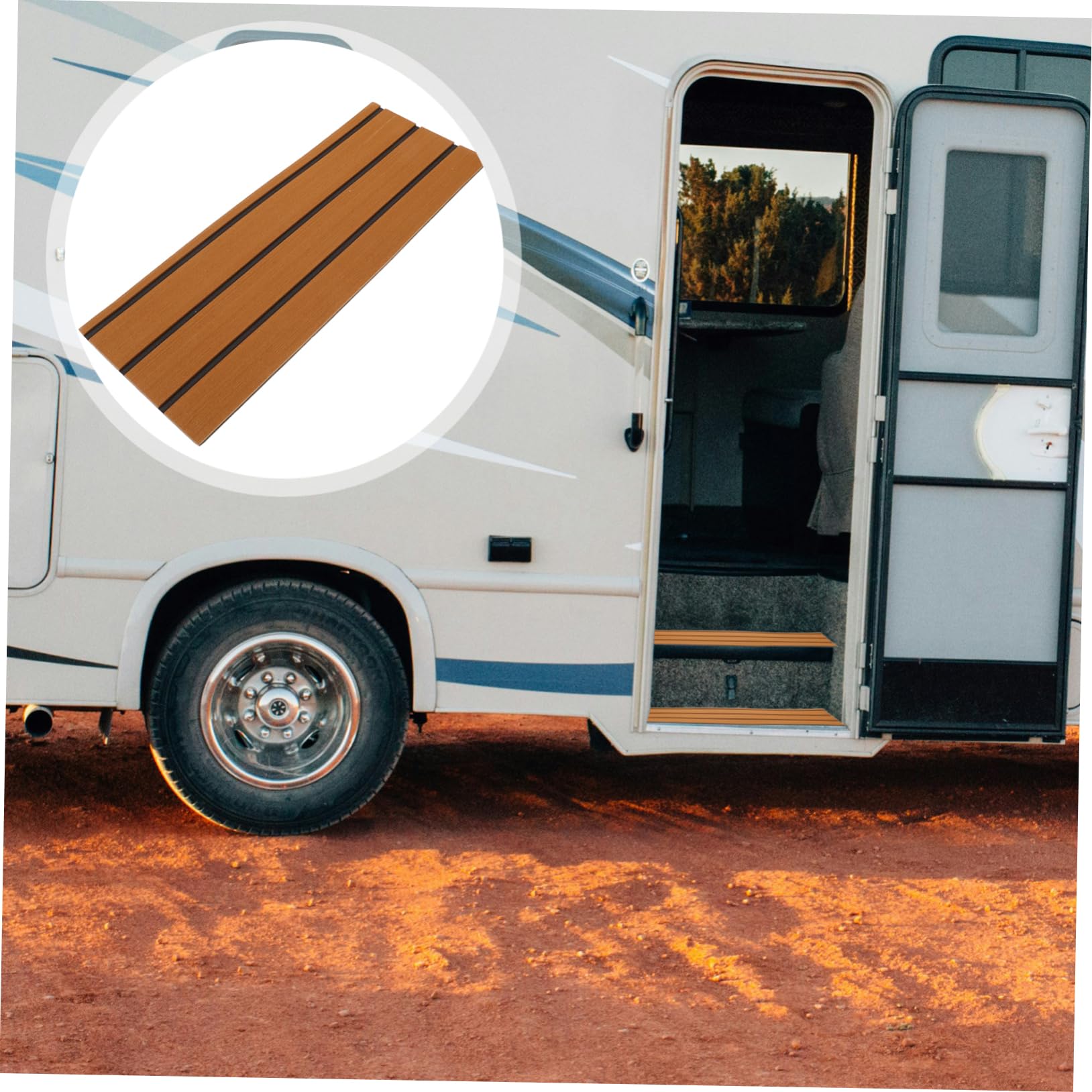 Cabilock Camper Step Covers Stair Treads for Rv Replacement Camper Step Cushions Non-Slip Mat Easy to Maintain