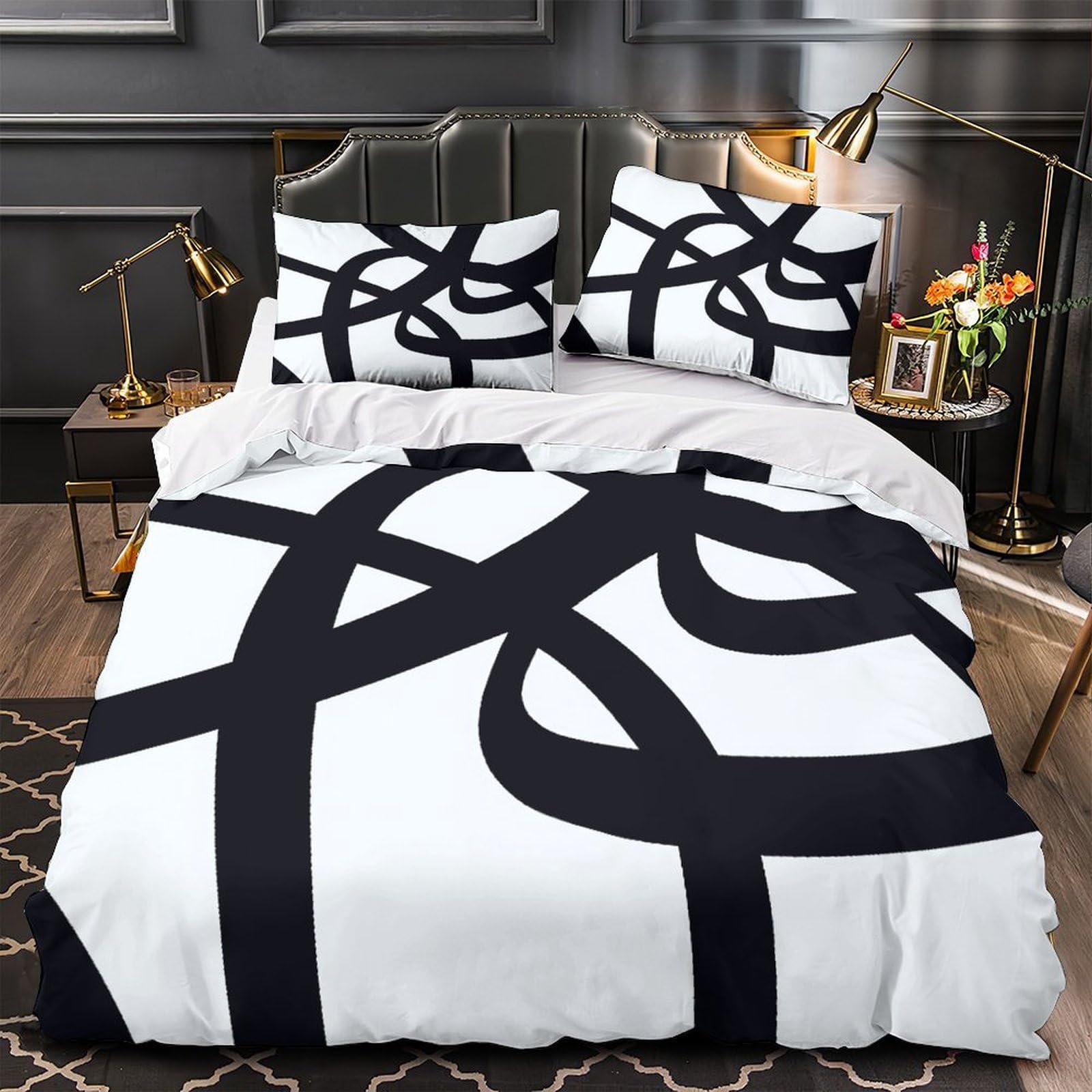 Housse de Couette Fluide Hypoallergique en Microfibre Ultra Douce avec Fermeture Éclair