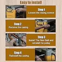 Vista 7 de Correa cepilladora 429962-08 de repuesto para cepilladora DeWalt DW734 (2 unidades)