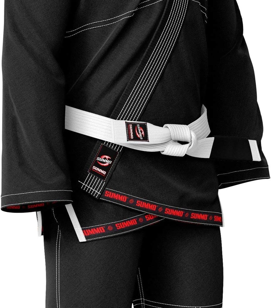 Premium American Black Sublimation Brazilian Pearl Weave Jiu Jitsu Gi - Built in Rash Guard - with Rash Guard Lining (BJJ GI)