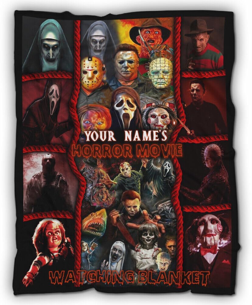 Personalized This Is My Horror Movie Watching Blanket