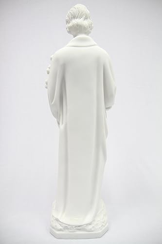 Miniatura 7 de Vittoria Collection Figura de escultura italiana de San José con niño de 19 pulgadas, hecha en Italia, para jardín interior y exterior