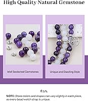 Vista 41 de JR.DM Natural Stone Beaded-Bands Women Compatible with Apple Watch Series 11 10 9 8 7 6 5 4 SE 3 2 1 Fashion Stretch Handmade Bracelet Fancy Boho