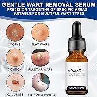 Vista 2 de Skin Mole Remover for Face & Body - Fast Acting Skin Tag Remover Serum with Precision Dropper, Targets Corns, Flat, Plantar & Common Warts, Gentle