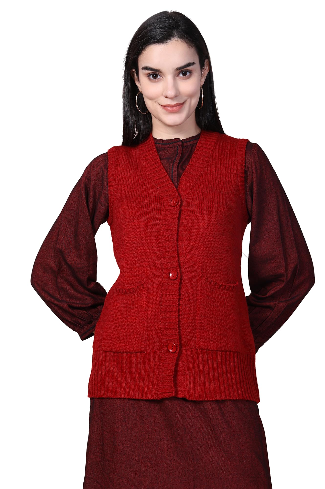 aurelia Women's Solid Acrylic Straight Winter Cardigan-picture-26