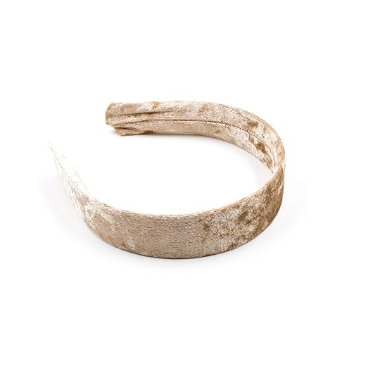 Tiara De Cabelo Veludo Larga 30mm Arco Acessório Para Cabelo (BEGE ESCURO)