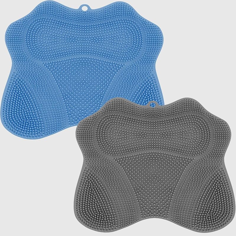 DMJRZTF Kit com 2 Escovas de Silicone para Banho com Ventosas