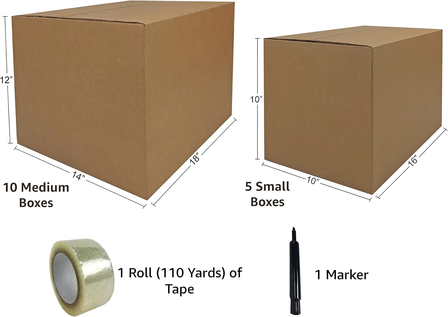 uBoxes Moving Boxes Bundles (Moving Box Kit 15 Pack)