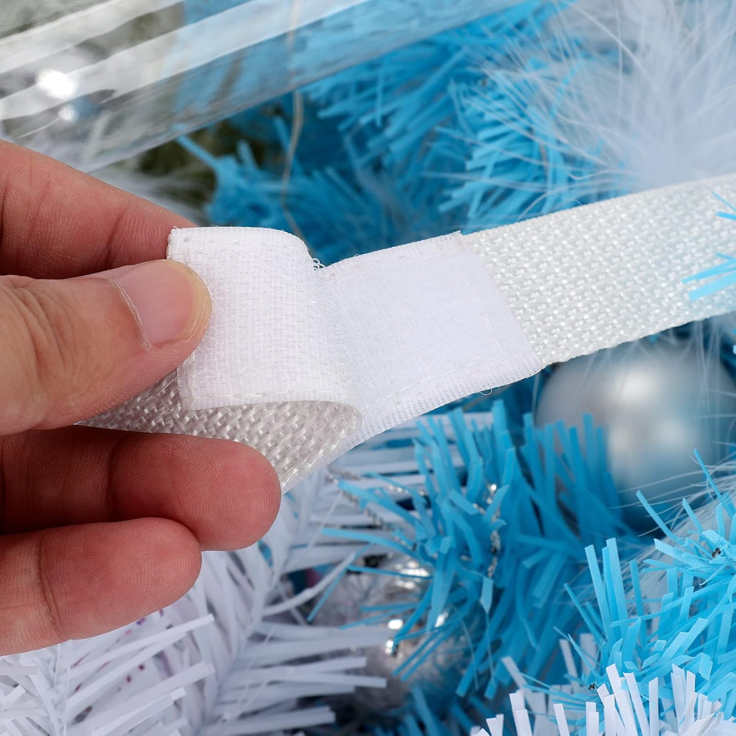 30Inch Christmas Wreath Storage Bag Clear Christmas Wreath Storage Bag Christmas Wreath Storage Container with Dual Zippered and Handle for Xmas Thanksgiving Holiday (e)