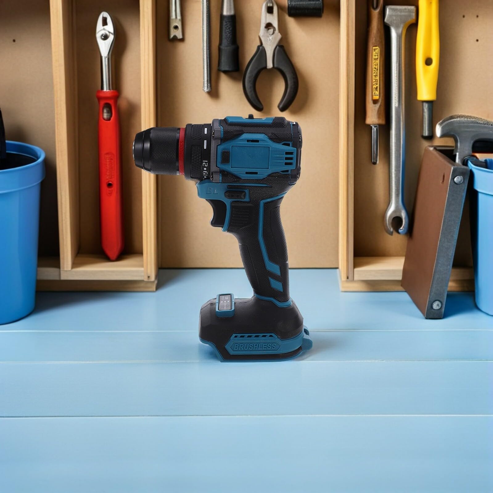 Yardenfun Taladro de Impacto Inalámbrico Portátil y Compacto Taladro Eléctrico Recargable Doble Velocidad Herramienta Eléctrica Pequeña para Bricolaje y Reparaciones Domésticas