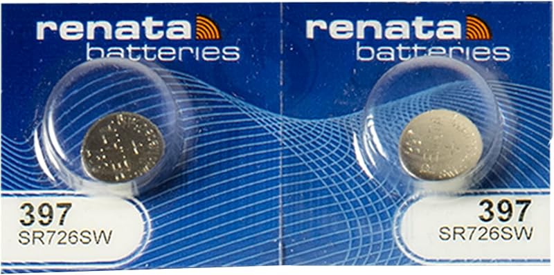 Baterías Renata 397 SR726SW - Batería para reloj 397 de óxido de plata de 1,55 V (2 unidades)
