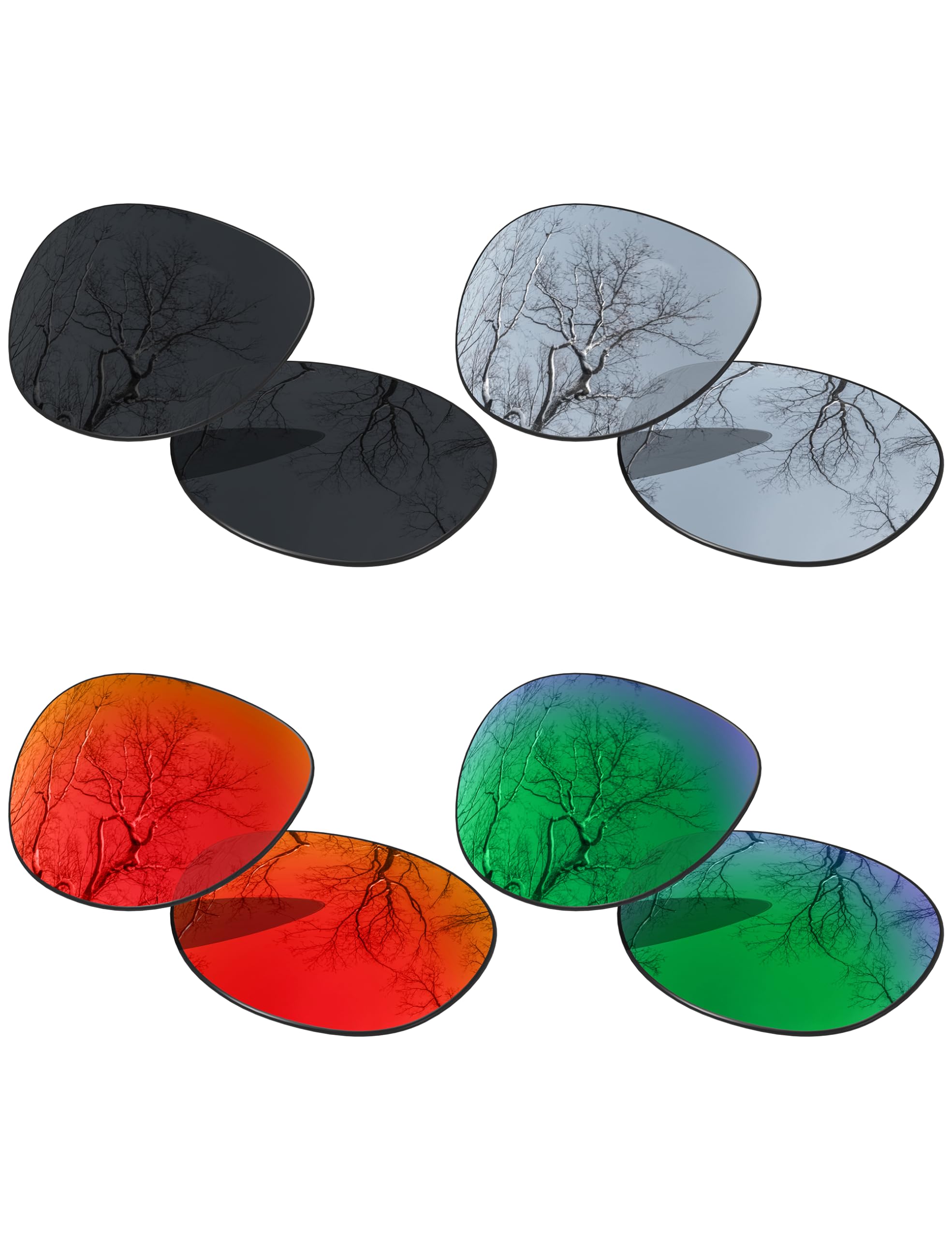 ToughAsNails Set of 4 Polarized Replacement Lenses for Oakley Felon Pack-BSFE2