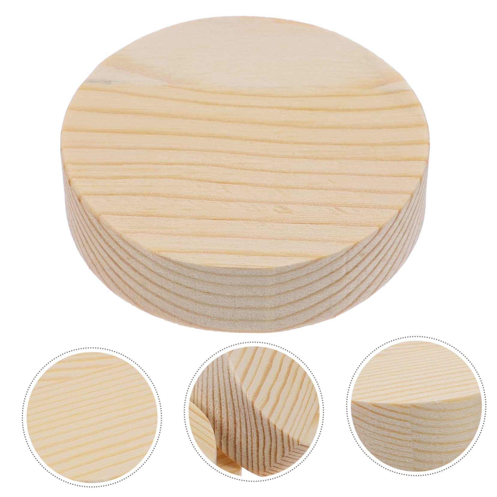 10 Stück Leere Runde Holzklötze zum Bemalen, Holzscheiben Ornamente | Glatte Oberfläche, Holz, Beige, 10stücke, für Holiday Decorations und Hand Painting, Kleine Holzscheiben Rund