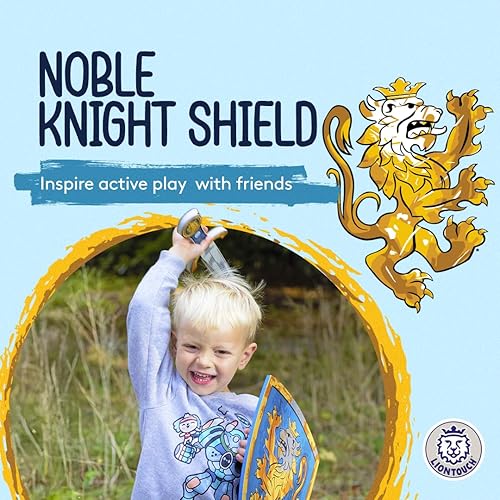 Miniatura 2 de Liontouch - Escudo de espuma Noble Knight para niños, azulmediano - Edad 3-8 15.4 x 11.8 pulgadas Juguete medieval de simulación con tema de león