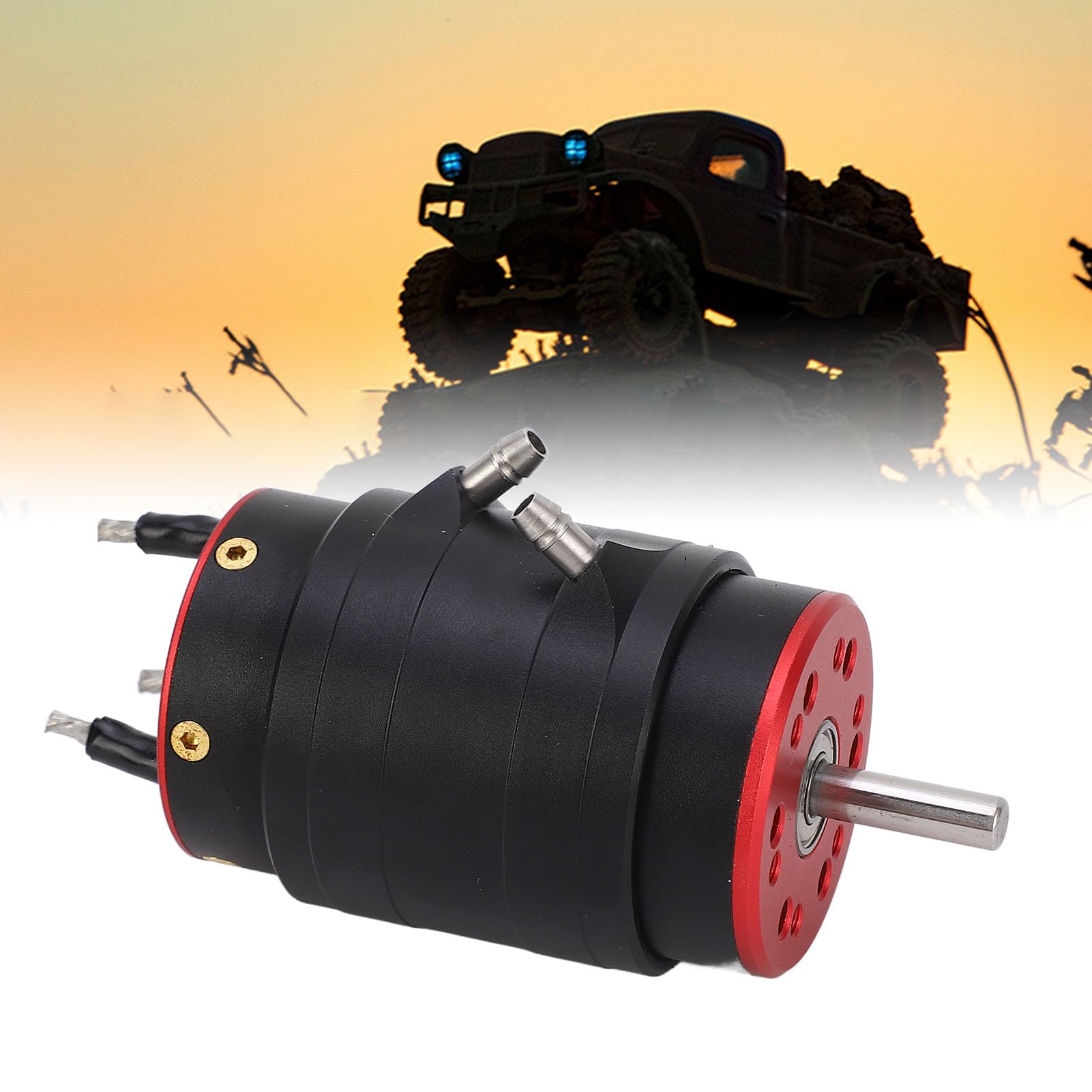 RC bezszczotkowy silnik bezczujnikowy F3660 10T o wysokiej wydajności 2150KV 2-biegunowy silnik do 1/14 1/10 samochodów RC i łodzi ze stopu aluminium czerwony czarny