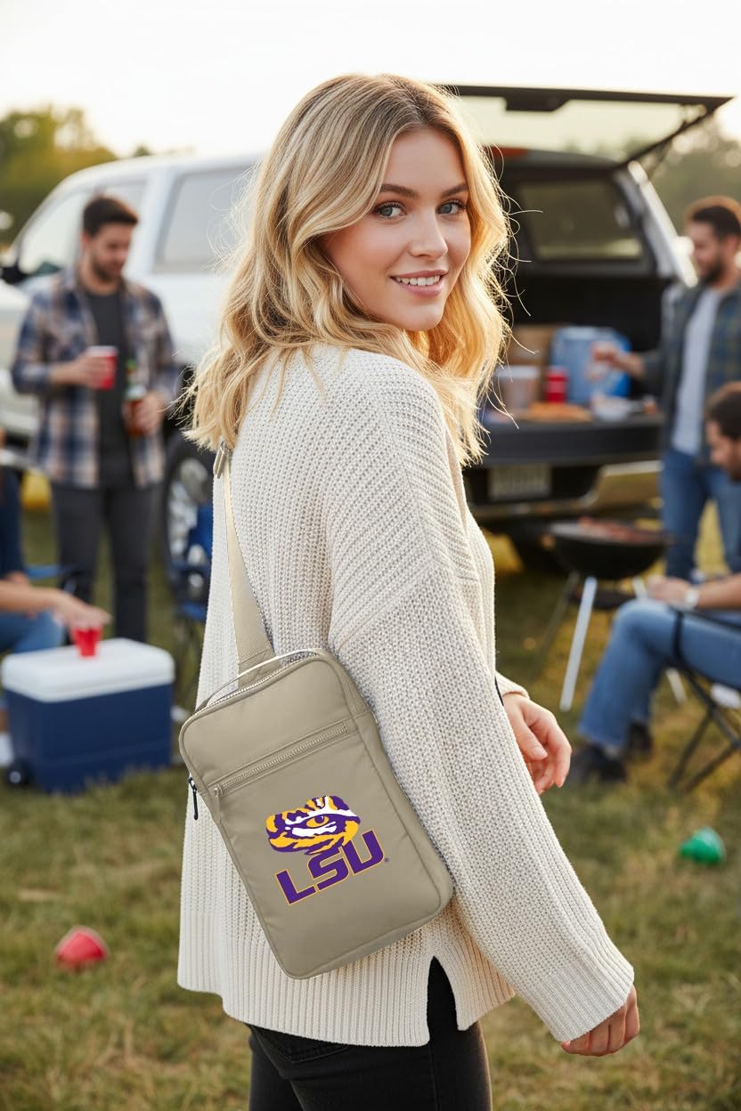 Broad Bay LSU Tigers Crossbody Bag - Versatile Travel, Sports, or Gameday Bag for LSU Fans and Alumni, Men or Women
