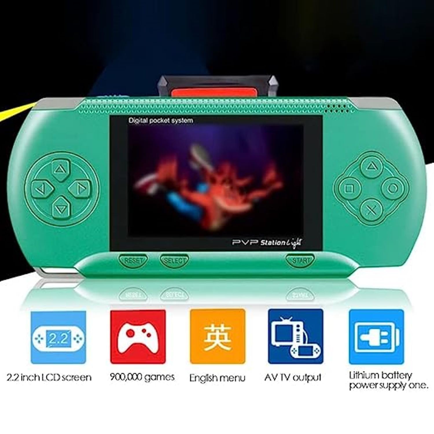 All-New 2025 Retro Game Box– Pocket-Sized Handheld Gaming Console with Built-in Classic Games & AV TV Output | Perfect Gift for Kids & Adults (Kids Edition)