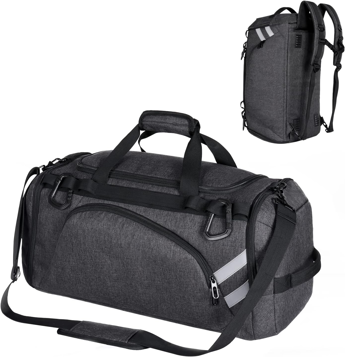 BERTASCHE Gym Bag Convertible Duffle Bag Backpack with Shoe Compartment for Sport, Gym, Travel, Weekend, 50L
