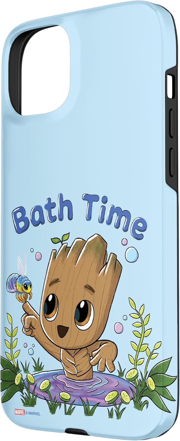 iPhone 15 Plus Marvel Studios I Am Groot Bath Time Case
