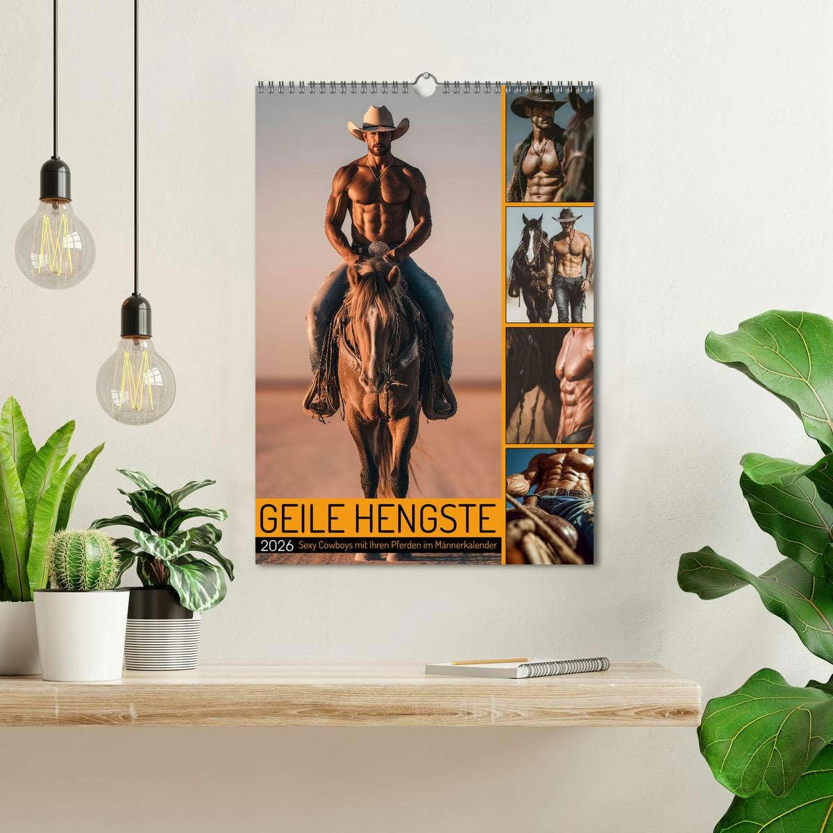 GEILE HENGSTE - Sexy Cowboys mit Ihren Pferden im Männerkalender (Wandkalender 2026 DIN A3 hoch), CALVENDO Monatskalender: Sexy Cowboy Kalender: ... Momenten mit Bart und Hut. (CALVENDO Erotik)