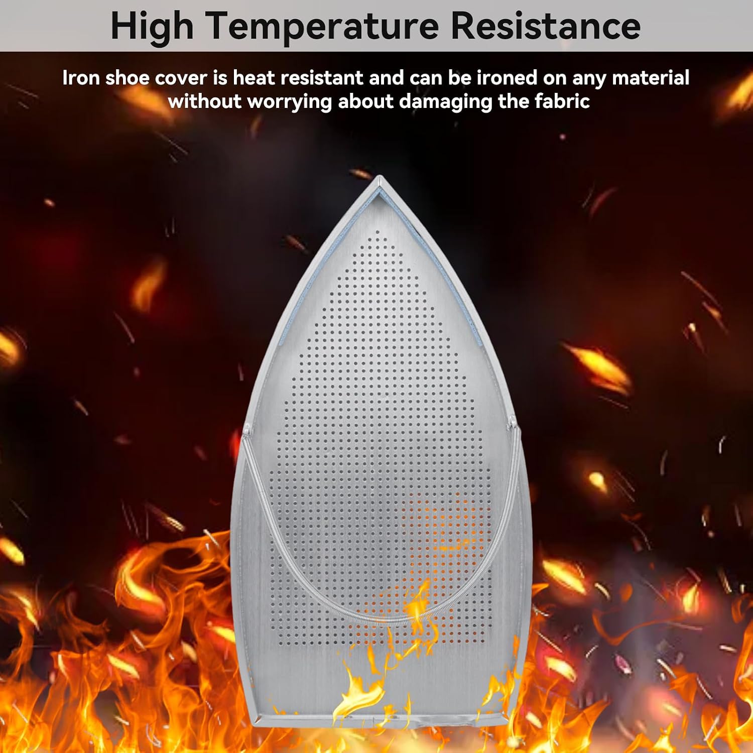 2PCS Ironing Shoe, 23 x 12.3 cm Iron Plate Protector Cover Shield Prevents Burn Sticking Ironing Accessories for Electric Steam Iron