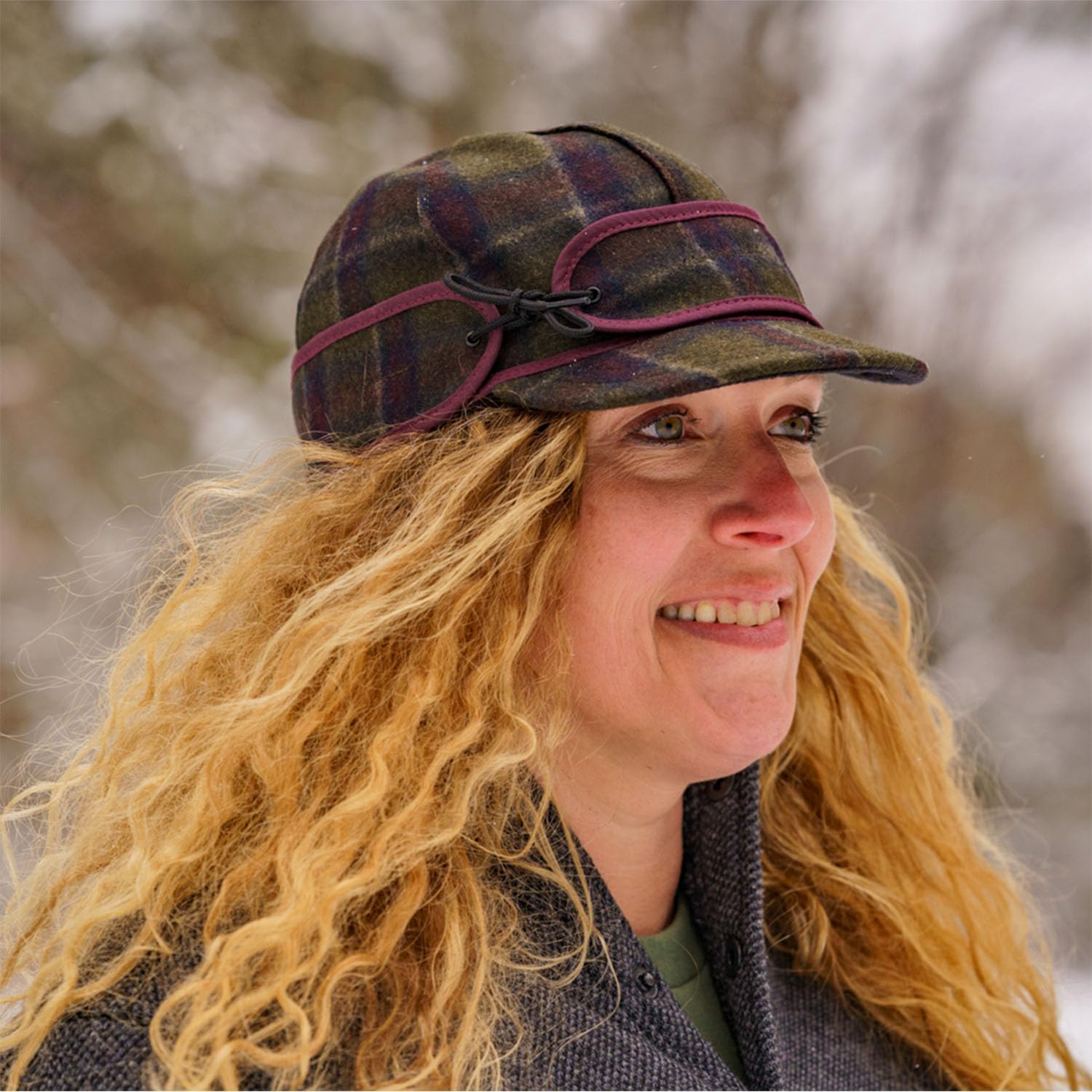 Stormy Kromer The Sidekick Cap – Wool Winter Hat with Ear Flaps, Brimmed Women's Cap