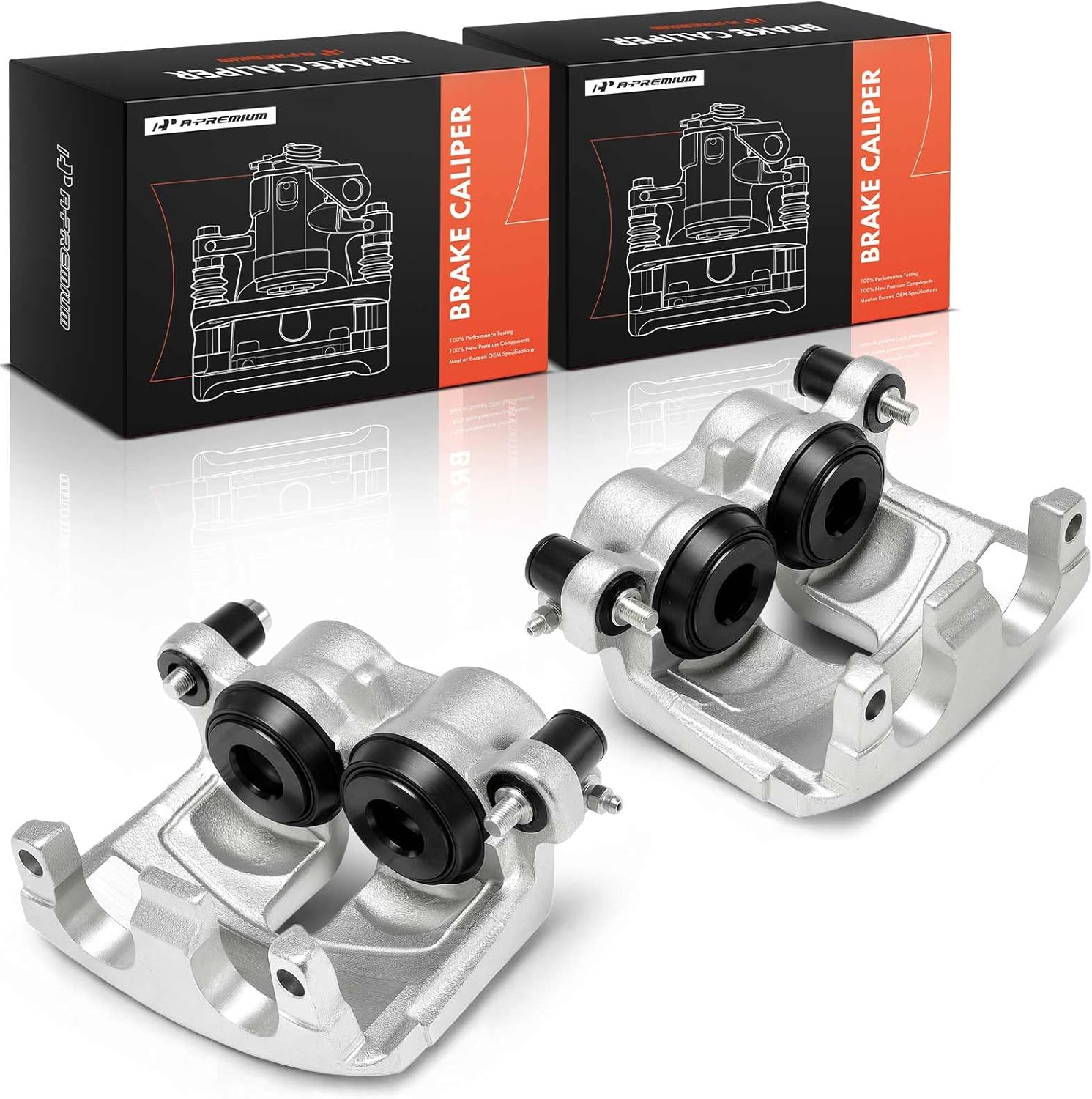 A-Premium Disc Brake Caliper Assembly Without Bracket Compatible with Jeep & Dodge Vehicles - Grand Cherokee 2011-2022, Durango 2011-2023 - Front Driver and Passenger Side, 2-PC Set