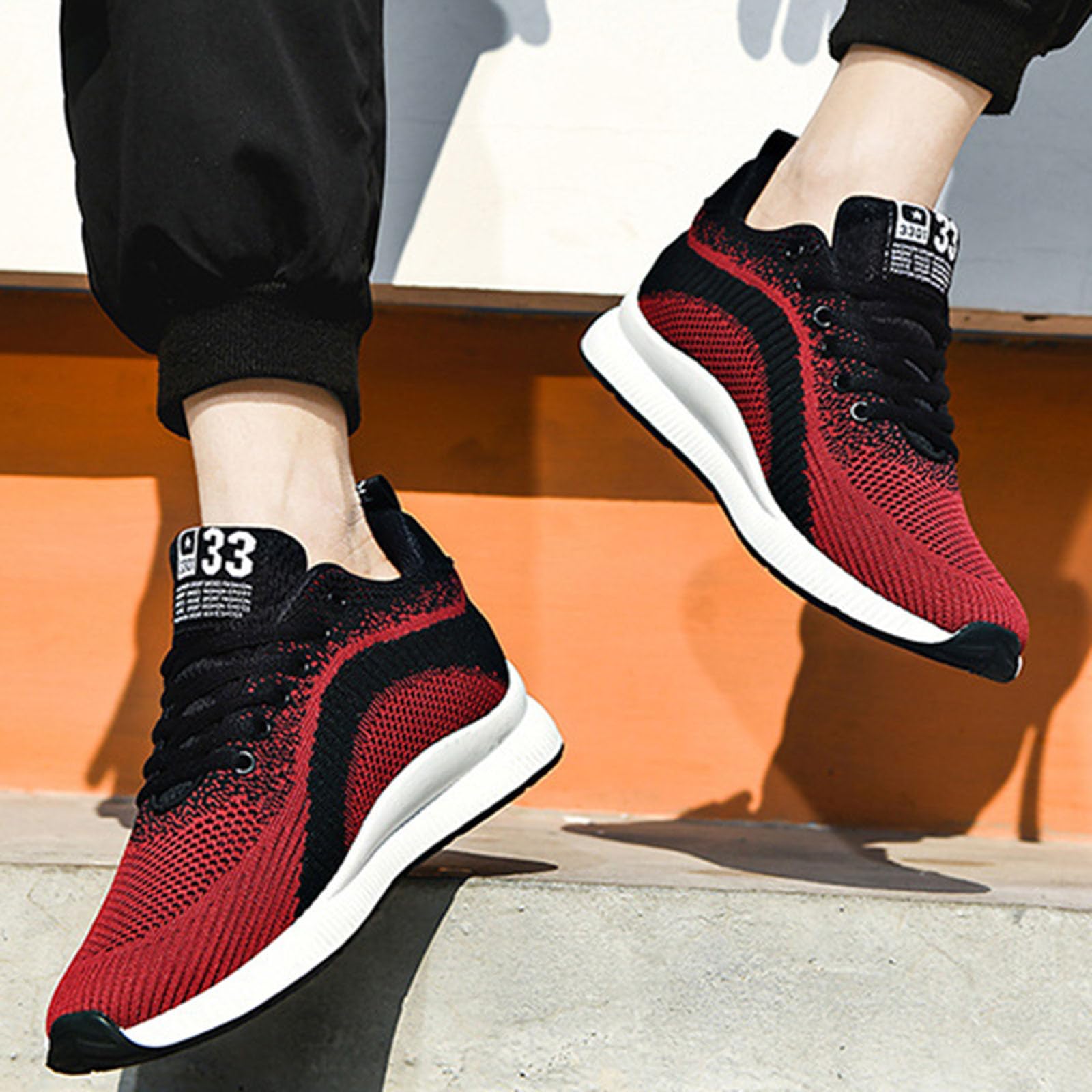 Zapatillas elevadoras para hombre de 10 cm de malla, zapatillas de cuña con cordones, tenis de deporte de malla calada, zapatillas suela gruesa flexible con bandas de punto | caminar, running ligero
