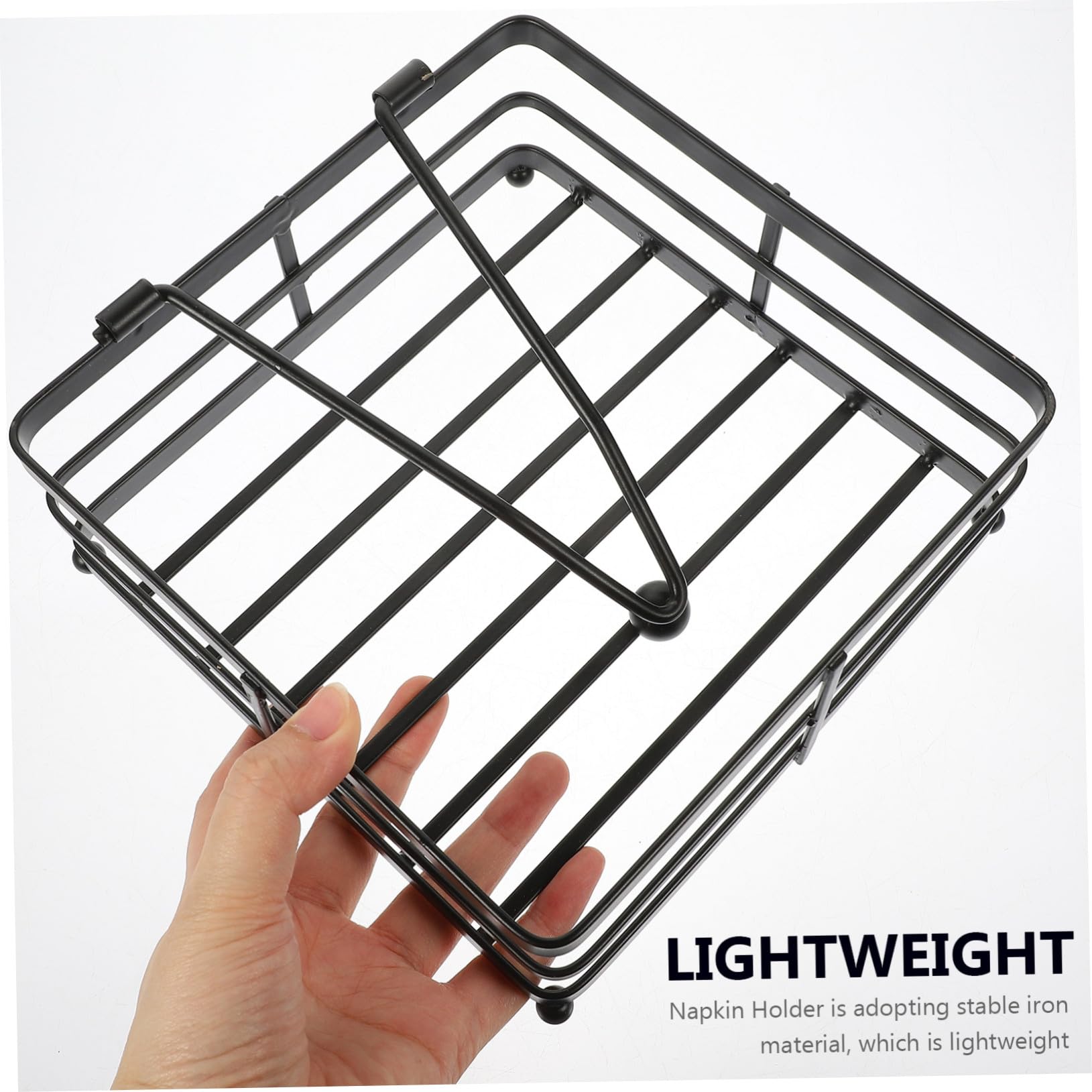 IMIKEYA Portatovaglioli da tavolo in ferro quadrato porta fazzoletti piatto braccio peso organizer per tovaglioli adatto per cucina sala da pranzo celebrazioni e riunioni di famiglia