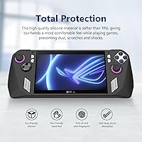 Vista 2 de Funda protectora de silicona para consola de juegos ASUS ROG Ally 2023, funda a prueba de caídas para ASUS Rog Ally 2023 (negro)