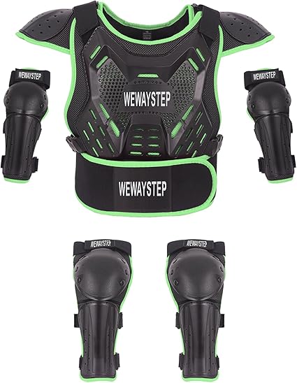 Kids' Dirt Bike Armor - Motocross Protective Gear with Chest Protector, Knee & Elbow Pads for Cycling & Off-Road Riding