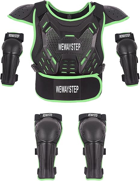 Kids' Dirt Bike Armor - Motocross Protective Gear with Chest Protector, Knee & Elbow Pads for Cycling & Off-Road Riding