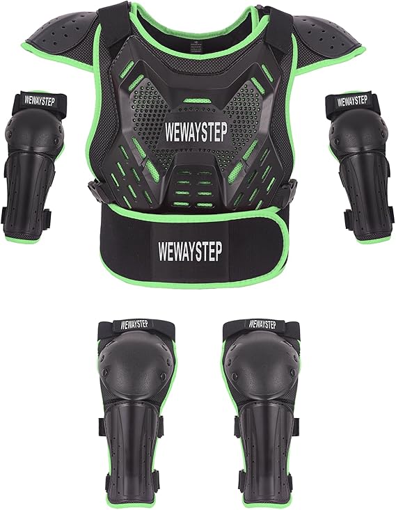 Kids' Dirt Bike Armor - Motocross Protective Gear with Chest Protector, Knee & Elbow Pads for Cycling & Off-Road Riding