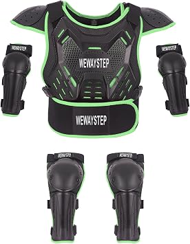 Kids Dirt Bike Armor - Motocross Protective Gear with Chest Protector, Knee & Elbow Pads for Cycling & Off-Road Riding