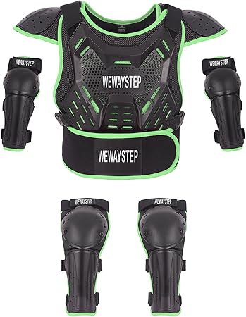 Kids' Dirt Bike Armor - Motocross Protective Gear with Chest Protector, Knee & Elbow Pads for Cycling & Off-Road Riding
