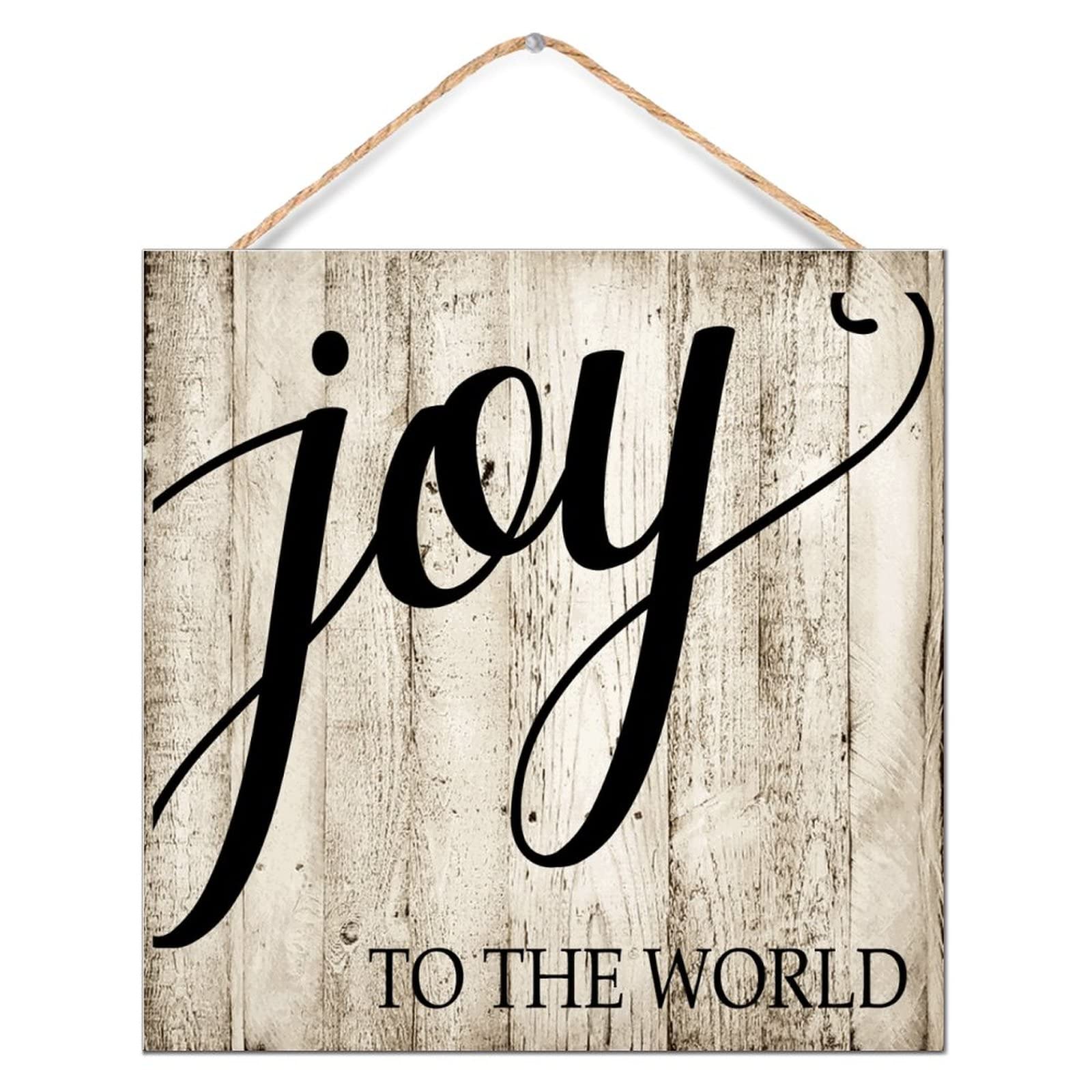 Plaque murale bois Joy to the World cadeau de Noël idéal pour maison