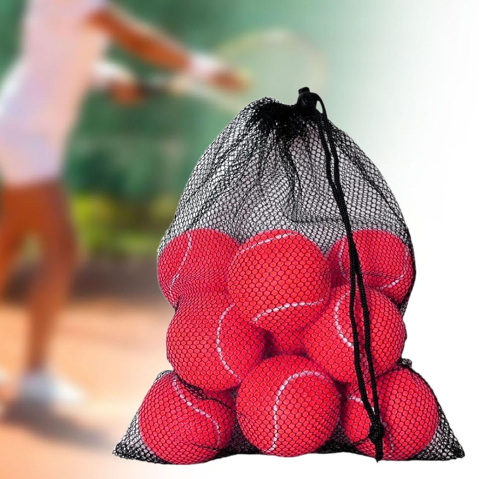 Gralara 12 Stück Tennisbälle Übungsbälle Trainingsbälle Gummibälle mit Filz Elastisch für Erwachsene Kinder für Training Tennisspielen Sportübungen Freizeitsp