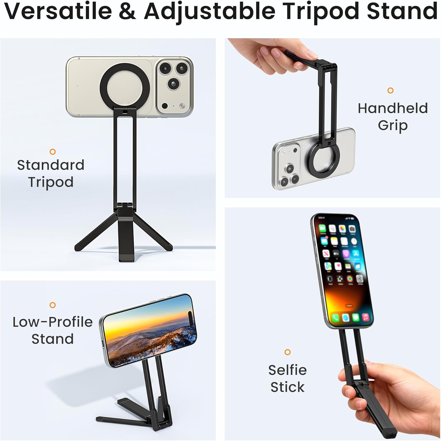 Itramax Magnetic Phone Tripod Stand & Magnetic Phone Holder for Gym