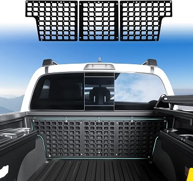 Front Truck Bed Molle Panel Rack System Compatible with 2005-2023 Toyota Tacoma 5FT Accessories Cargo Storage Organizer Tools Rack Fit for 05-23 Toyota Tacoma Accessories