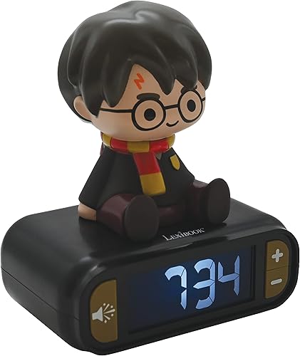 Miniatura 2 de Lexibook - Reloj despertador digital de Harry Potter para niños con luz nocturna, función de repetición, Harry Potter luminoso, color negro - RL800HP