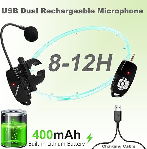 Miniatura 4 de Micrófono de Flauta Inalámbrico para Sistema de Instrumentos: Micrófono Profesional Inalámbrico 2.4G para Instrumentos Musicales de Viento