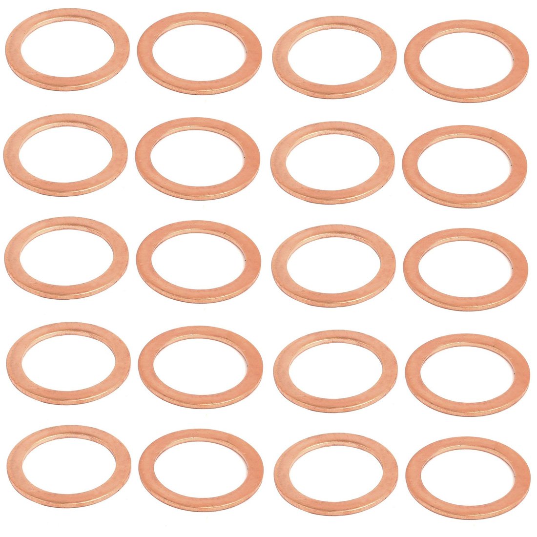 YXQ 20Pcs 22x30x1.5mm Copper Crush Washer Flat Ring Seal Gasket Fitting M22