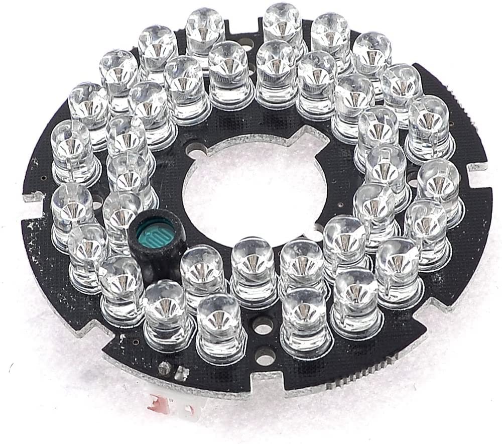 XYWHPGV Replacement CCTV Camera 60 Degree Red 36 LED Infrared Card (0CD5D A0A5B 1440E 2B83B 7959D 402C4)